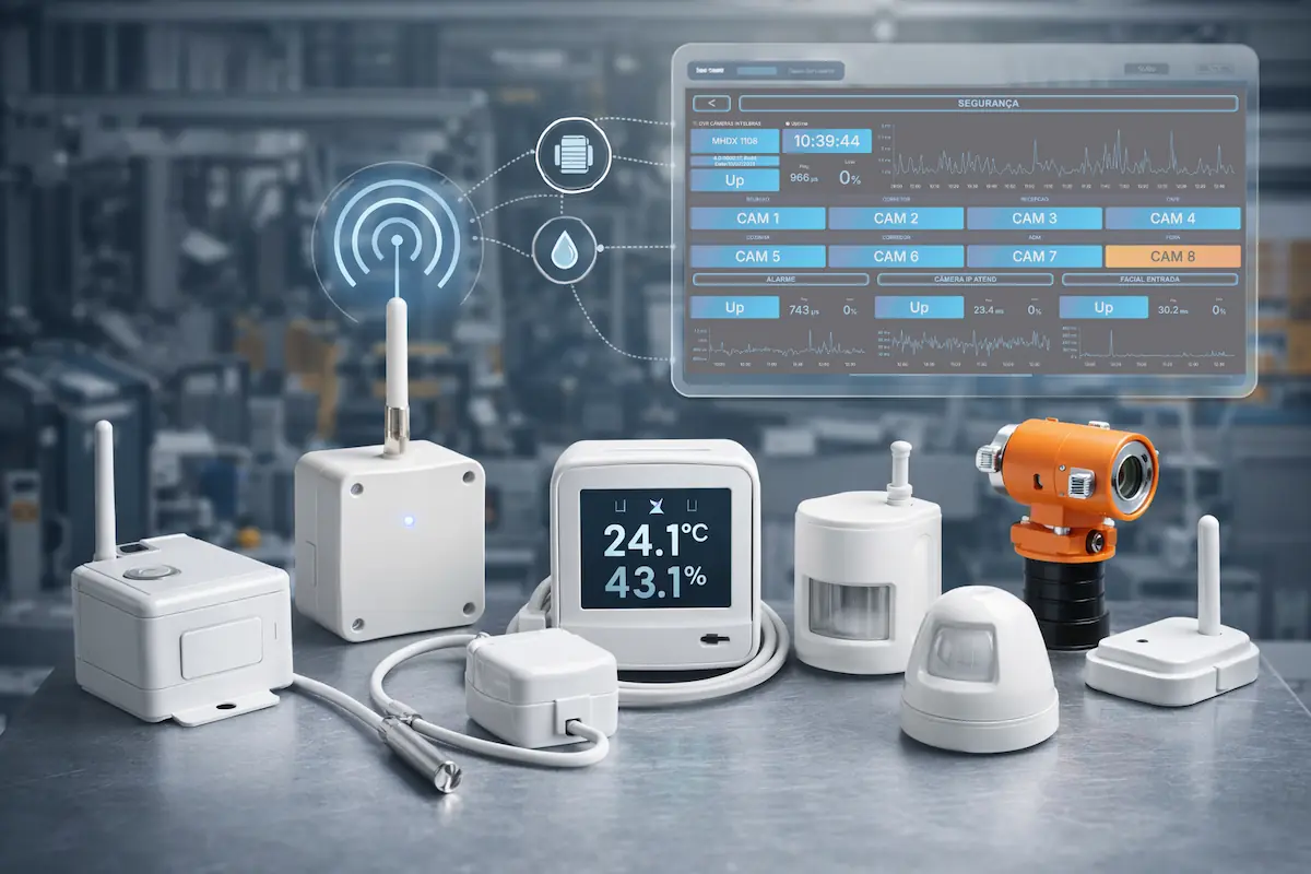 Sensores IoT e Gateway para monitoramento de temperatura, energia e presença em infraestrutura de TI em Brasília